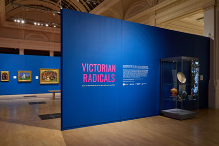 image of the title board at the entrance to the victorian radicals exhibition